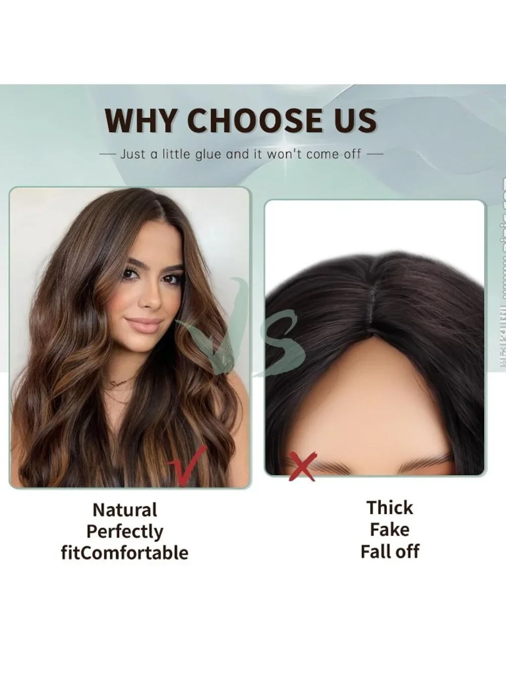 Women's Omber Brown 26 Inch Natural Synthetic Modern Long Curly Wavy Fiber Wigs